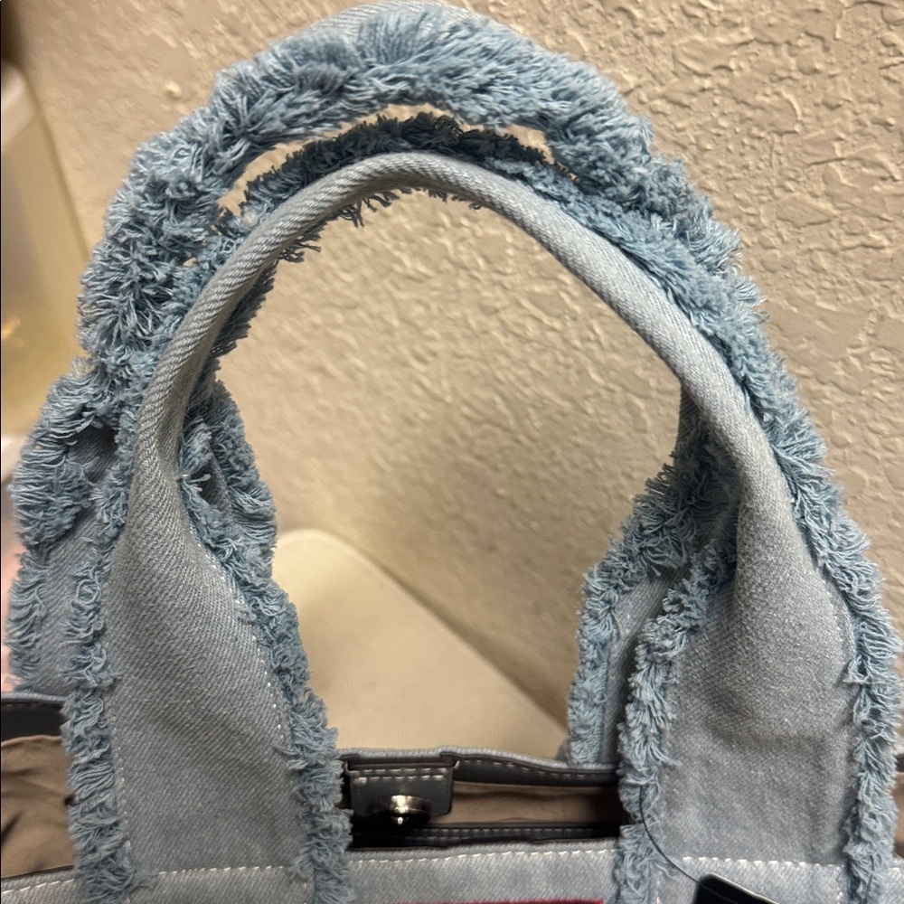 NWT, True Religion light denim large tote bag - Picture 5 of 10